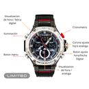 Reloj LIMITED 8069 Deportivo Cronógrafo - Negro