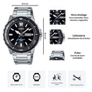 Reloj Casio Modelo MTD-125D-1A3 Diseño deportivo