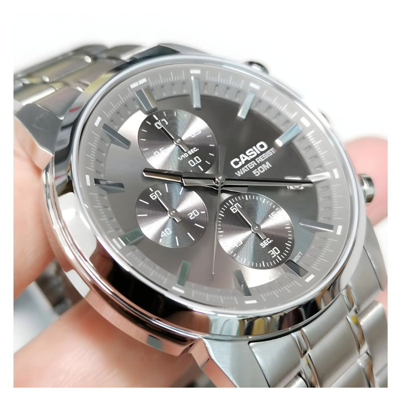 Reloj Casio MTP-E510D-8A Diseño Elegante