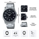 Reloj Casio Modelo MTP-V001D-1B Diseño Elegante