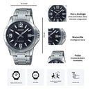 Reloj Casio MTP-V004D-1B2 Diseño Elegante