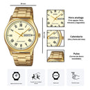 Reloj Casio Referencia MTP-V006G-9B Diseño Elegante