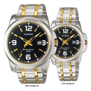 Reloj Casio En Pareja Modelo 1314SG-1A Diseño Elegante