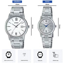 Reloj Casio En Pareja Modelo V002D-7B3 Diseño Elegante