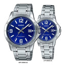Reloj Casio En Pareja Modelo V004D-2B Diseño Elegante