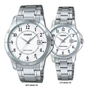 Reloj Casio En Pareja Modelo V004D-7B Diseño Elegante