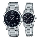 Reloj Casio En Pareja Modelo V002D-1B Diseño Elegante