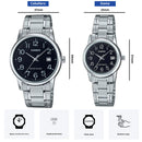 Reloj Casio En Pareja Modelo V002D-1B Diseño Elegante