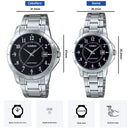 Reloj Casio En Pareja Modelo V004D-1B Diseño Elegante