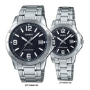 Reloj Casio En Pareja Modelo V004D-1B2 Diseño Elegante