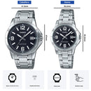 Reloj Casio En Pareja Modelo V004D-1B2 Diseño Elegante