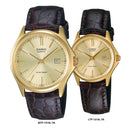 Reloj Casio En Pareja Modelo 1183Q-9A Diseño Elegante