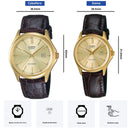 Reloj Casio En Pareja Modelo 1183Q-9A Diseño Elegante