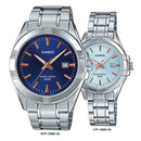 Reloj Casio En Pareja Modelo 1308D-2A Diseño Elegante