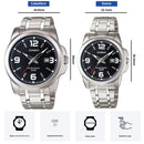 Reloj Casio En Pareja Modelo 1314D-1A Diseño Elegante