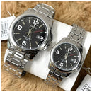 Reloj Casio En Pareja Modelo 1314D-1A Diseño Elegante