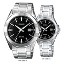 Reloj Casio En Pareja Modelo 1308D-1A Diseño Elegante