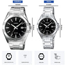 Reloj Casio En Pareja Modelo 1308D-1A Diseño Elegante
