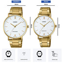 Reloj Casio En Pareja Modelo VT01G-7B Diseño Elegante