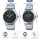 Reloj Casio En Pareja Modelo V300D-1A Diseño Elegante