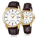 Reloj Casio En Pareja Modelo V004GL-7A Diseño Elegante