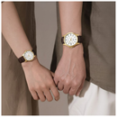 Reloj Casio En Pareja Modelo V004GL-7A Diseño Elegante