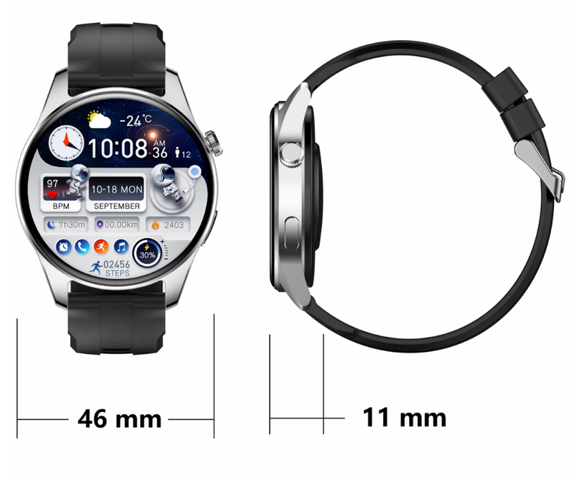 Reloj inteligente Mobulaa Modelo H4 PLUS - Caja dorada
