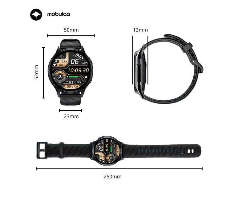 Reloj Inteligente S5 Pantalla AMOLED - Dorado