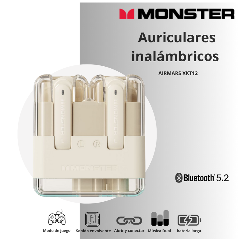 Auriculares Inalámbricos Monster XKT12 - Dorado
