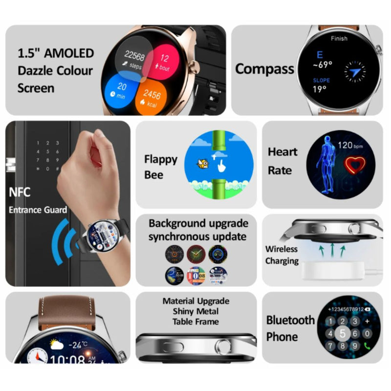 Reloj inteligente Mobulaa Modelo H4 PLUS - Negro