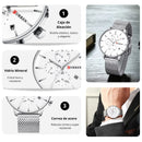 Reloj CURREN 8339 Cronógrafo Para Hombre - Plateado