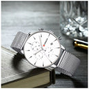 Reloj CURREN 8339 Cronógrafo Para Hombre - Plateado