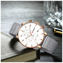 Reloj CURREN 8339 Cronógrafo Para Hombre - Plateado/Dorado
