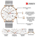 Reloj CURREN 8339 Cronógrafo Para Hombre - Plateado/Dorado