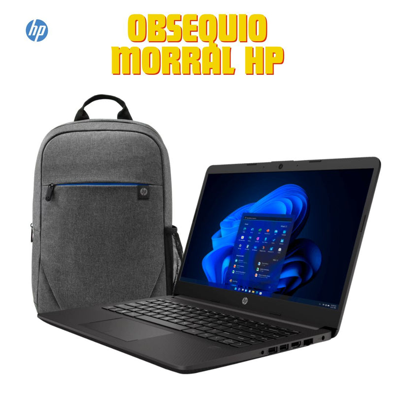 Computador Portátil HP 245 G9  14 Pulgadas + Morral HP - Negra
