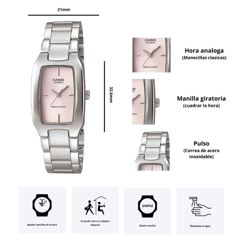 Reloj Casio LTP-1165A-4C Diseño Elegante