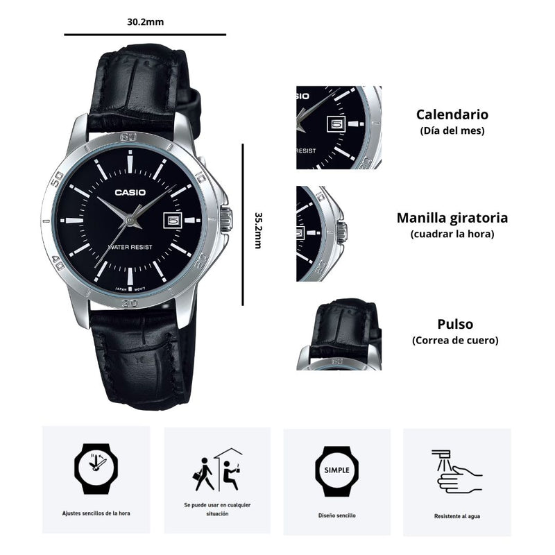 Reloj Casio Modelo LTP-V004L-1A Diseño Elegante