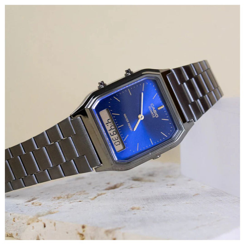 Reloj Casio Retro Modelo AQ-230GG-2A Diseño Clásico