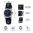 Reloj Casio Referencia LTP-V002L-1B Diseño Elegante