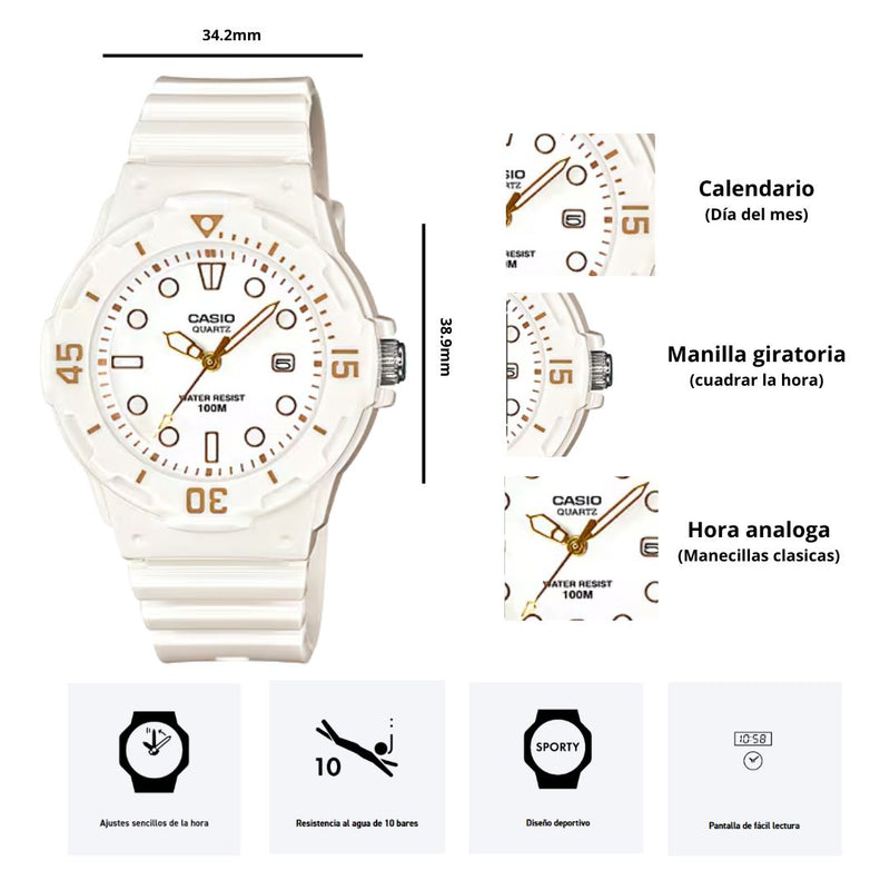 Reloj Casio LRW-200H-7E2 Diseño Juvenil