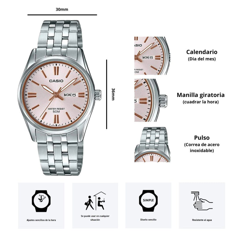 Reloj Casio Modelo LTP-1335D-4A Diseño Elegante