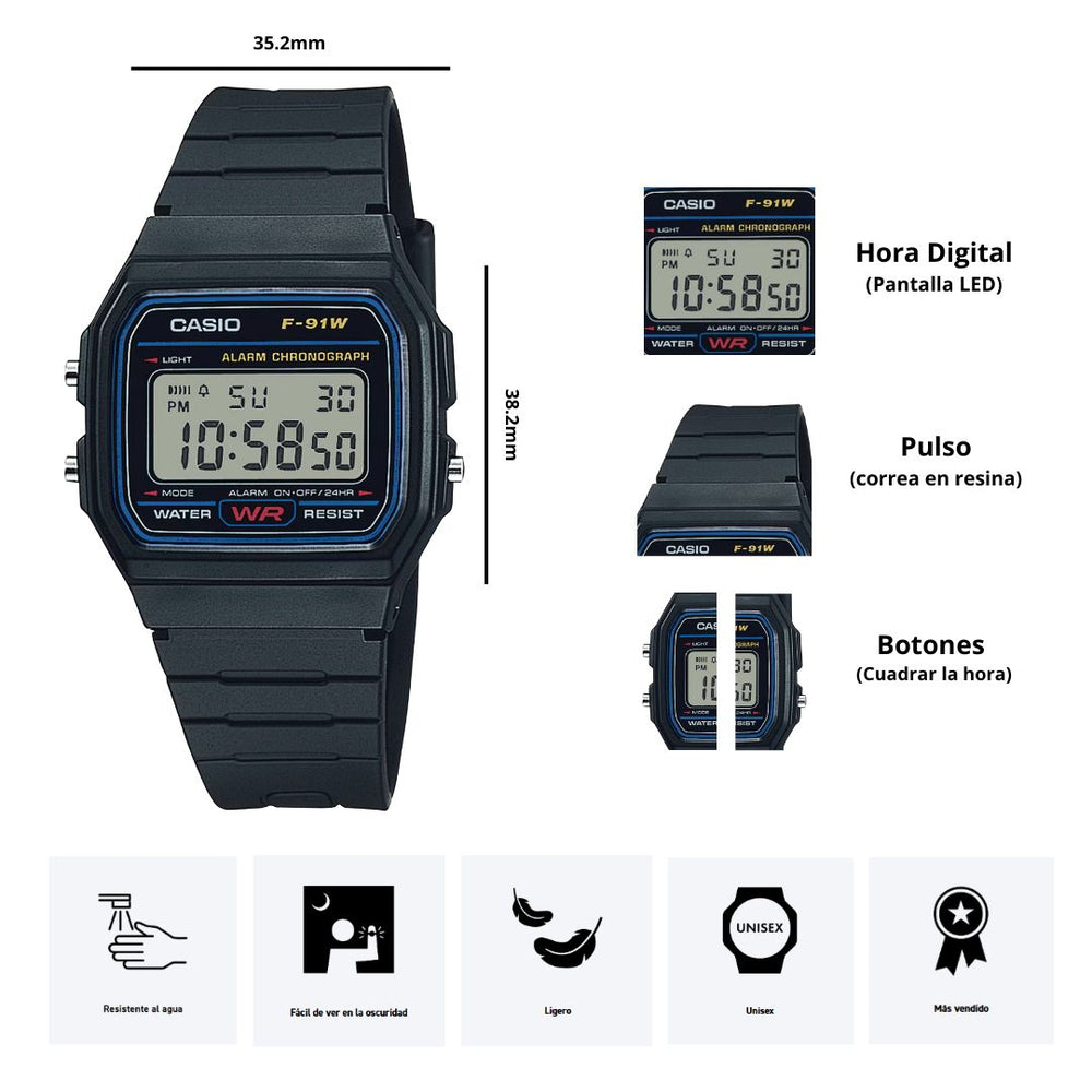 Casio F91w Como Cambiar De Hora Un Reloj Casio Poner En Hora Un