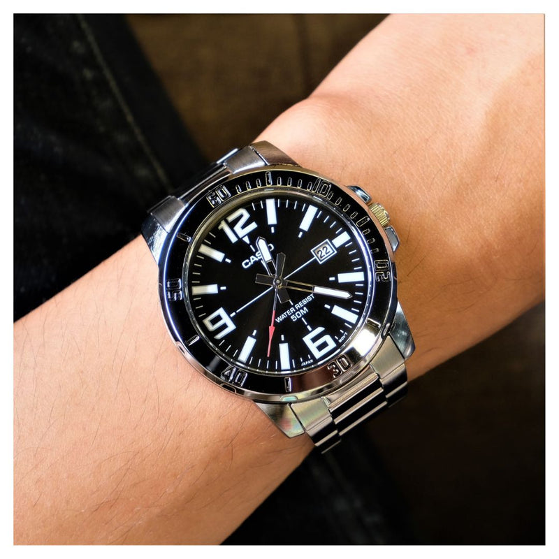 Reloj Casio Referencia MTP-VD01D-1B Diseño Elegante