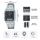Reloj Casio Referencia AQ-230A-1D Diseño Vintage