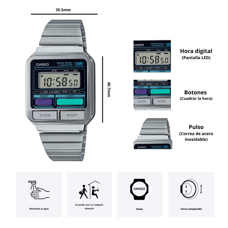 Reloj Casio Unisex Vintage A120WE-1A