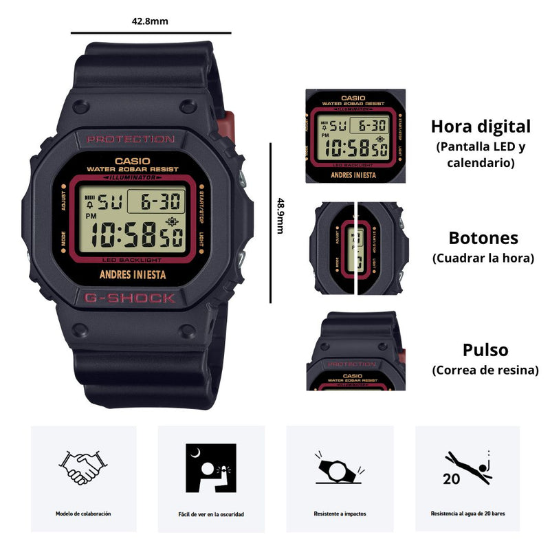 Reloj Casio G-SHOCK DW-5600AI-1D Edicion Iniesta