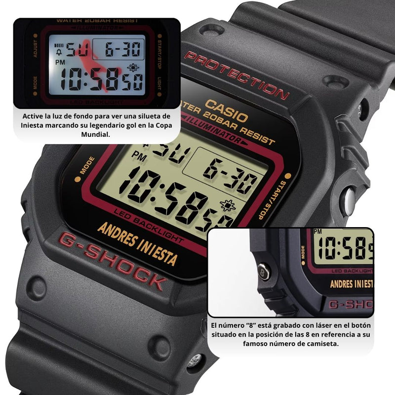 Reloj Casio G-SHOCK DW-5600AI-1D Edicion Iniesta