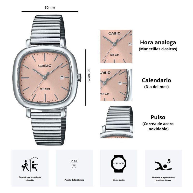 Reloj Casio Modelo LTP-B166D-4A Diseño Clasico