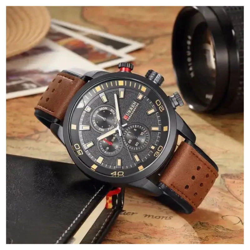 Reloj CURREN 8250 Elegante Para Hombre - Cafe