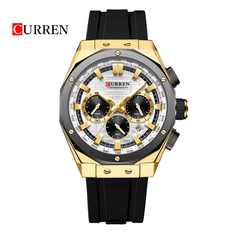 Reloj CURREN Cronografo 8464 Para Hombre - Blanco